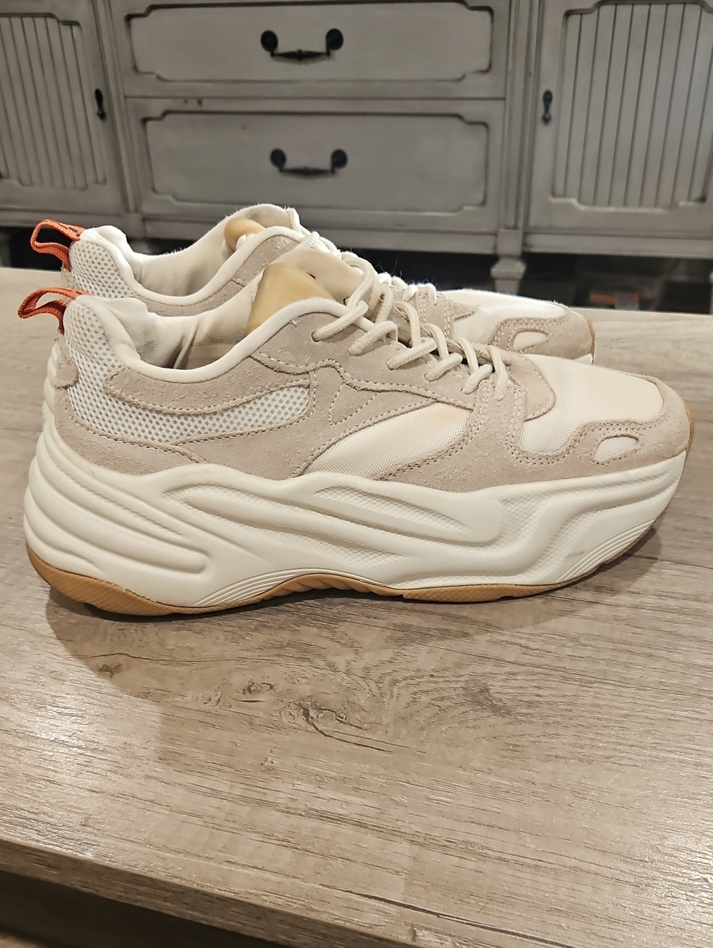Zara Neutral Chunky Platform Sneakers - Women 36 - Picture 4 of 14